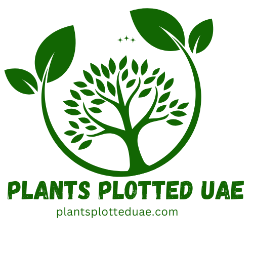 Green and White Illustrative Plants Logo